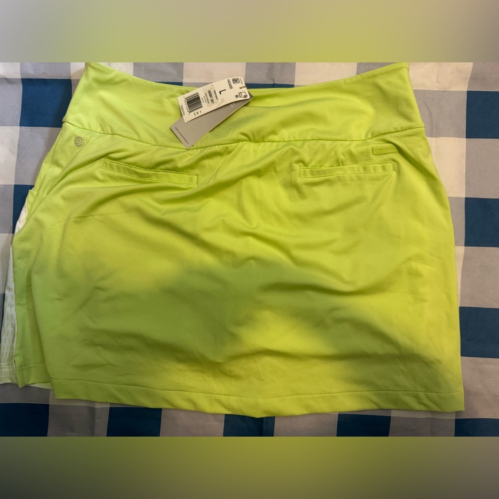 Adidas Lime Green and white golf Skirt